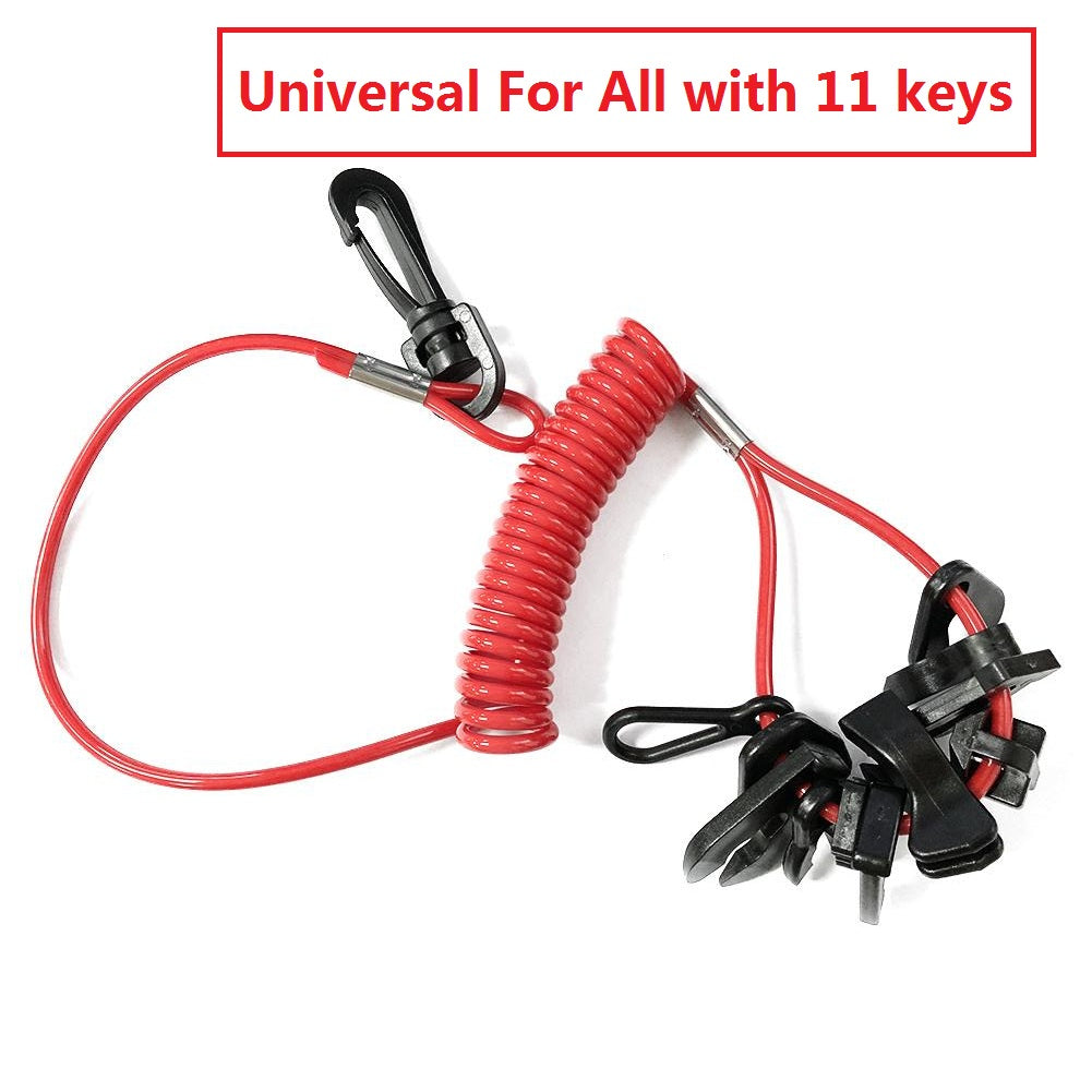 Marine Outboard Boat Motor Kill Stop Switch Key Rope Safety Lanyard Te –  Copkingo Marine Parts Store