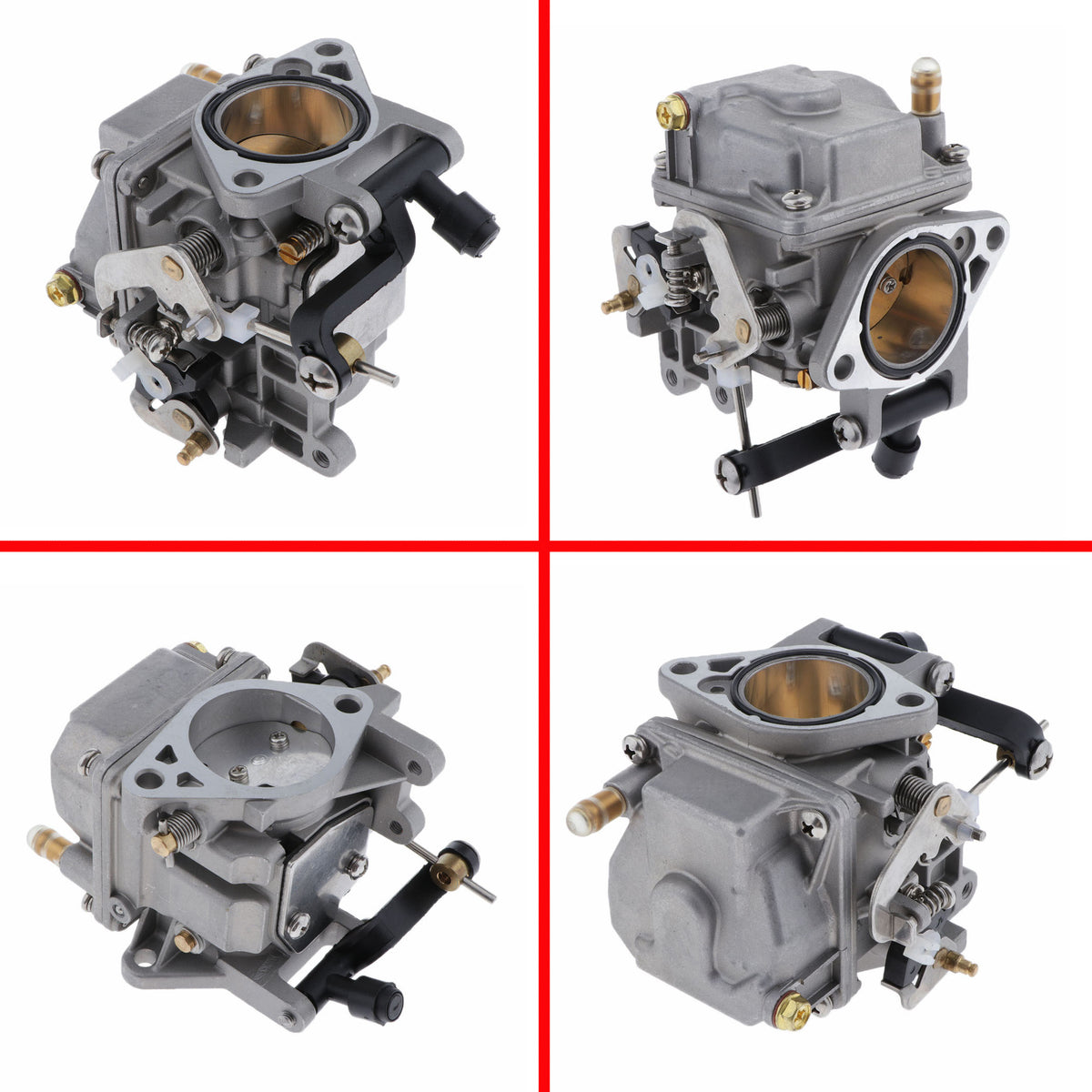 UANOFCN Marine Carburetor – For Yamaha 25HP 30HP 2-Stroke Outboard, OEM 61N-14301