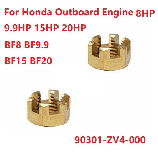 2Pcs Propeller Prop Nut For HONDA Outboard Engine 8HP 9.9HP 10HP 15HP 20HP BF8D BF9.9 BF10D BF15D 90301-ZV4-000