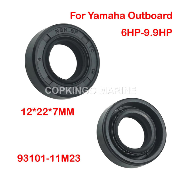2Pcs Boat Drive Shaft Oil Lip Seal 93101-11M23 For Yamanha Outboard 6-9.9HP 1984-2006 12x22x7mm