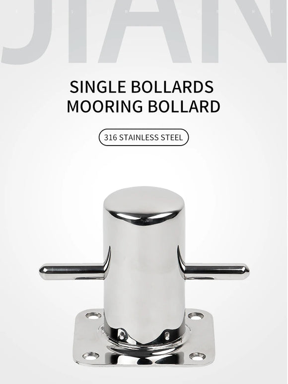 Top Quality 316 Stainless Steel Single Marine Bollards Mooring Bollard Yacht Accessories