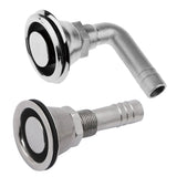 Boat Fuel Tank Vent for 5/8" Hose, Stainless Steel 316 Marine Flush Mount Thru-Hull Fuel Gas Tank Vent 90 Degree Straight