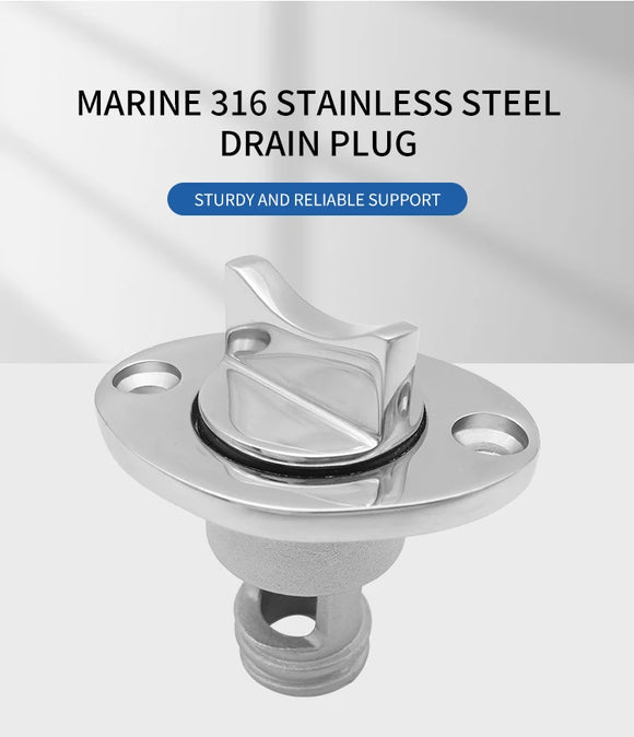 Boat Drain Plug High Polished 316 Stainless Steel Garboard Bilge Drain Plug boat accessories marine hardware