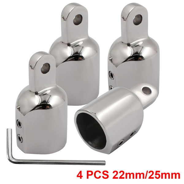 Rolasm Stainless Steel Bimini Top Eye End Cap - 7/8 Inch OD Tube End Fitting For Boat Canopy