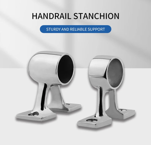 316 Stainless Steel Boat Hand Rail Fitting 25mm Stanchion Support 90 Degree Marine Grade Stainless Steel Boat Hand Rail Fitting