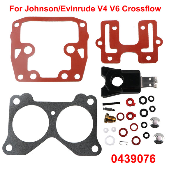 Carburetor Repair Kit for Johnson/Evinrude/OMC 0439076 V4 V6 Crossflow 390055