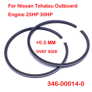 Piston Ring STD +0.5 MM For Nissan Tohatsu Outboard Engine 25HP 30HP 346-00014-0