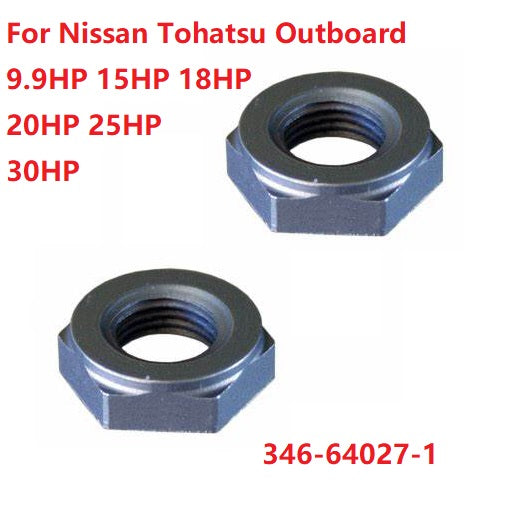 2Pcs Bevel Gear Nut For Nissan Tohatsu Outboard 9.9HP 15HP 18HP 20HP 25HP 30HP 346-64027-1 346640271M