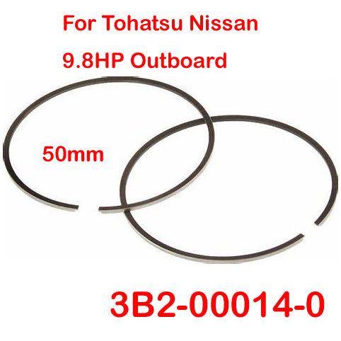 Piston Ring 50mm STD For Tohatsu Nissan Outboard Motor 2Stroke 9.8HP 3B2-00014-0