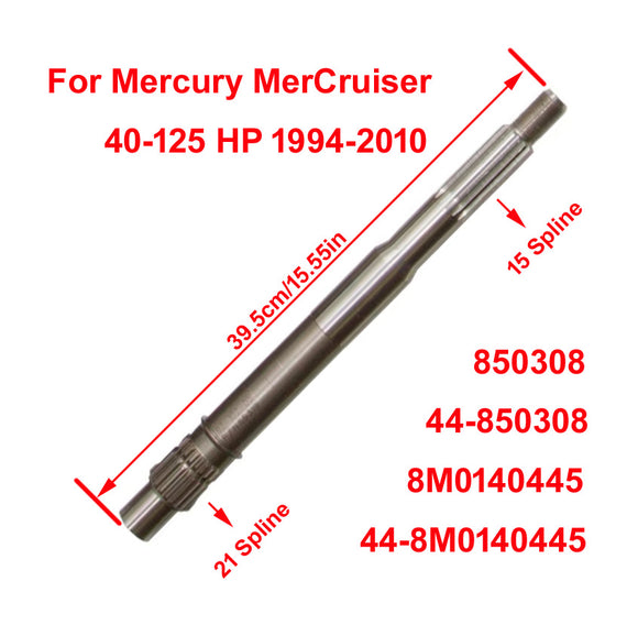 Boat Propeller Shaft For Mercury MerCruiser Inboard Motor 40-125 HP 4 Stroke 1994-2010 Outboard Motor 44-850308; 8M0140445