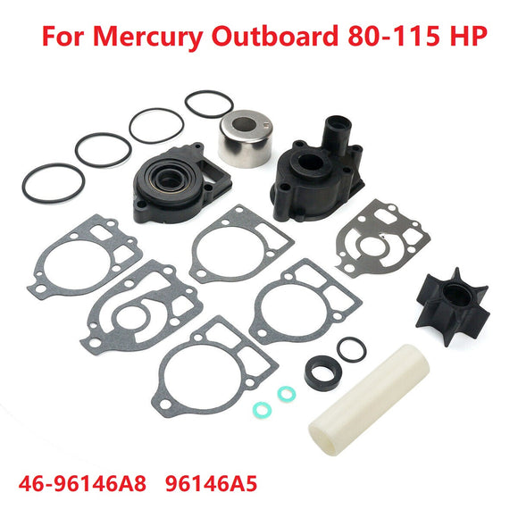 Water Pump Kit with Housing For Mercury Outboard 80HP-115HP 18-3314 46-96146A8 96146A5