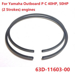 Boat Piston Ring Rings Set STD for Yamaha Outboard 67MM 2.638" 2T 40HP, 50HP 63D-11603-00