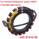 Stator Assy For Yamaha Outboard Motor 4T F150B 6BM 6BN 150hp 63P-81410-00 2004 up Generator
