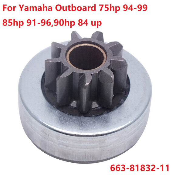 Starter Motor Pinion For Yamaha Outboard Motor 75hp 94-99,85hp 91-96,90hp 84 up 663-81832-11