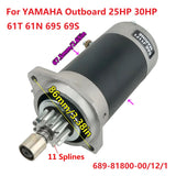 Outboard Motor Starter For YAMAHA Outboard 25HP 30HP 689-81800-13 Or 689-81800-12 61T 61N 695 69S 61N-81800