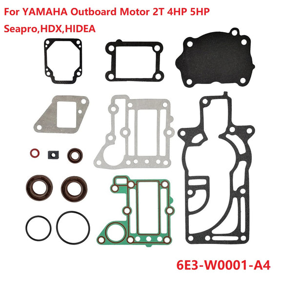 Power Head Gasket Kit For YAMAHA Outboard Motor 2T 4HP 5HP Seapro,HDX,HIDEA 6E3-W0001-A4