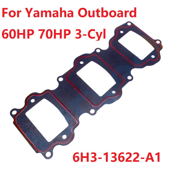 Intake Manifold Gasket for Yamaha Outboard Engine 60HP 70HP 3-Cyl 6H3-13622-A1