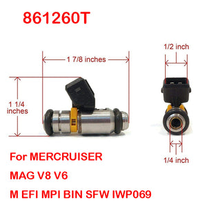 Boat Motor Fuel Injectors For MERCRUISER MAG V8 V6 BOAT M EFI IWP069 861260T