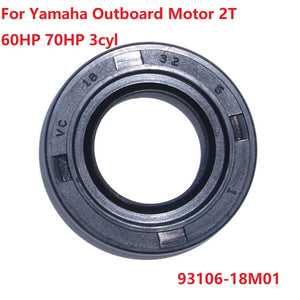 2Pcs Oil Seal For Yamaha Outboard Motor 2T 60HP 70 HP 3cyl Oil Seal Lower Crankshaft Outboard Engine 93106-18m01