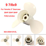 Boat Propeller for Yamaha Outboard Motor 20HP 25HP 30HP/ Outboard Propeller for Yamaha Engine 3" Gearcase 10 tooth R-Rotation