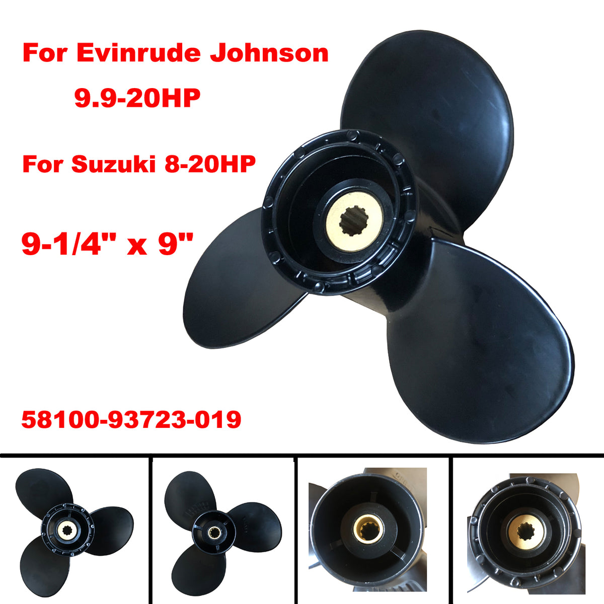 Boat Propeller for Suzuki Outboard Engine 9.9HP 15HP DF8A DT9