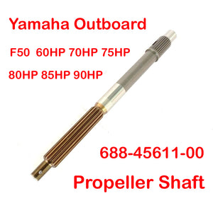 Boat Propeller Shaft 688-45611-00 For Yamaha Outboard Motor F50, 60HP, 70HP, 75HP, 80HP, 85HP, 90HP 2/4stroke Parsun T85-04000501