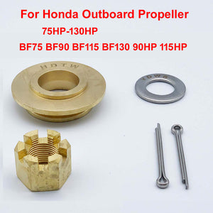 Boat Propeller Hardware Kit Thrust Washer/Spacer/Nut/Cotter Pin for Honda Outboard Propeller BF75 BF90 BF115 BF130 90HP 115HP